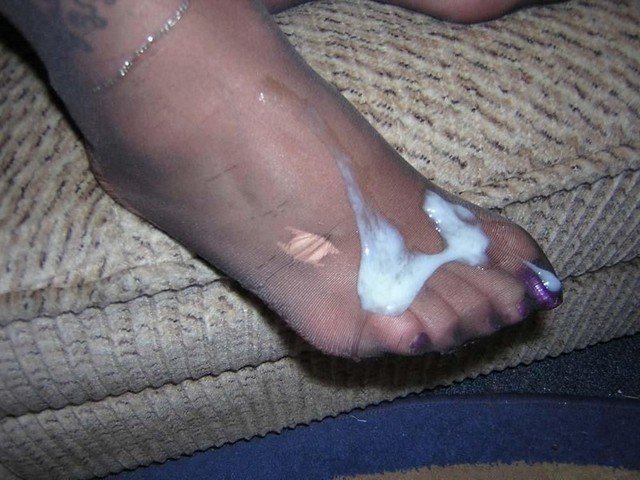 Homemade Footjob The Hot Cum On Nylon You Will Find Here